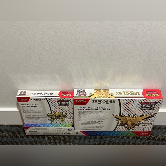 Pokémon Scarlet & Violet 151 Booster Box Zapdos EX & Alakazam EX Boxes- NEW - Picture 2 of 2